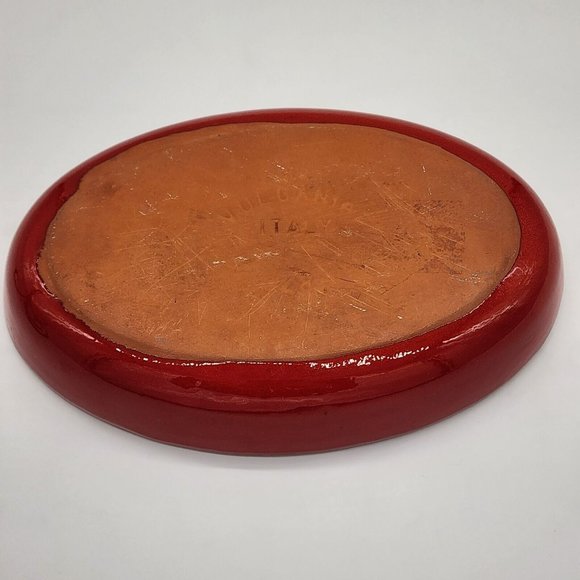 Italian Pottery Red Oval Casserole - Picture 3 of 6